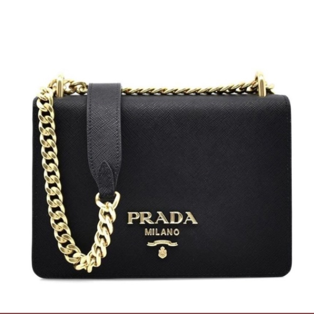 SOLD - Prada Pattina Black Shoulder Bag